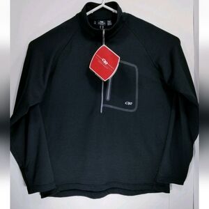 NWT Outdoor Research Specter Mens XL Half Zip Pullover Sweater Black